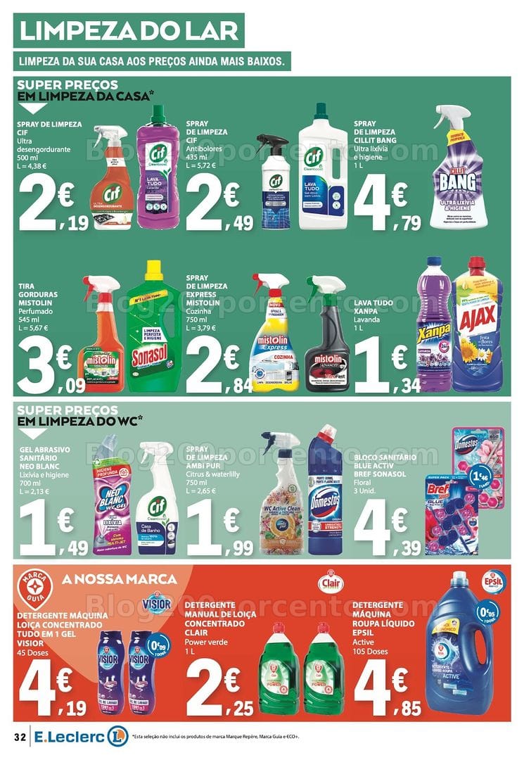 Antevisão Folheto E-LECLERC Promoções de 19 a 25 março